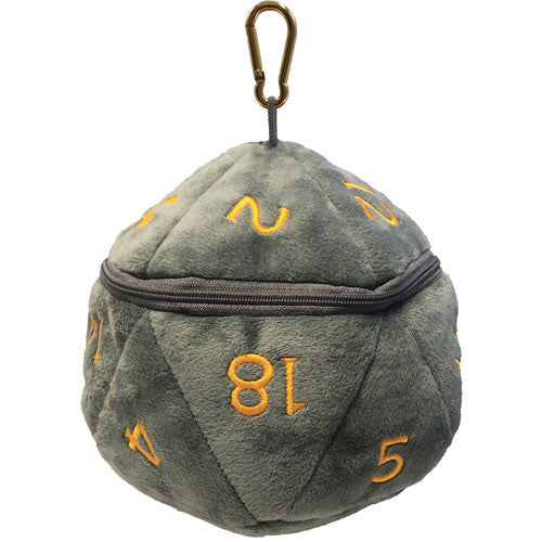 Ultra-PRO: D20 Plush Dice Bag - D&D: Realmspace (Grey w/ Orange)