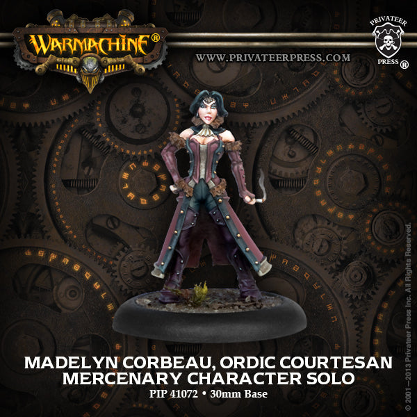 Warmachine: Mercenaries - Madelyn Corbeau, Ordic Courtesan, Character Solo (Metal)