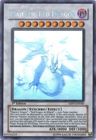 Majestic Red Dragon (Ghost Rare) (ABPF-EN040) Ghost Rare - Near Mint 1st Edition
