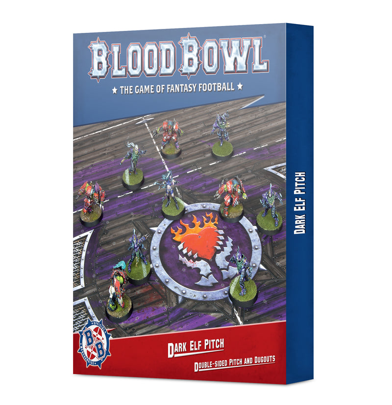 Blood Bowl: Second Season Edition - Pitch and Dugout Set: Dark Elf