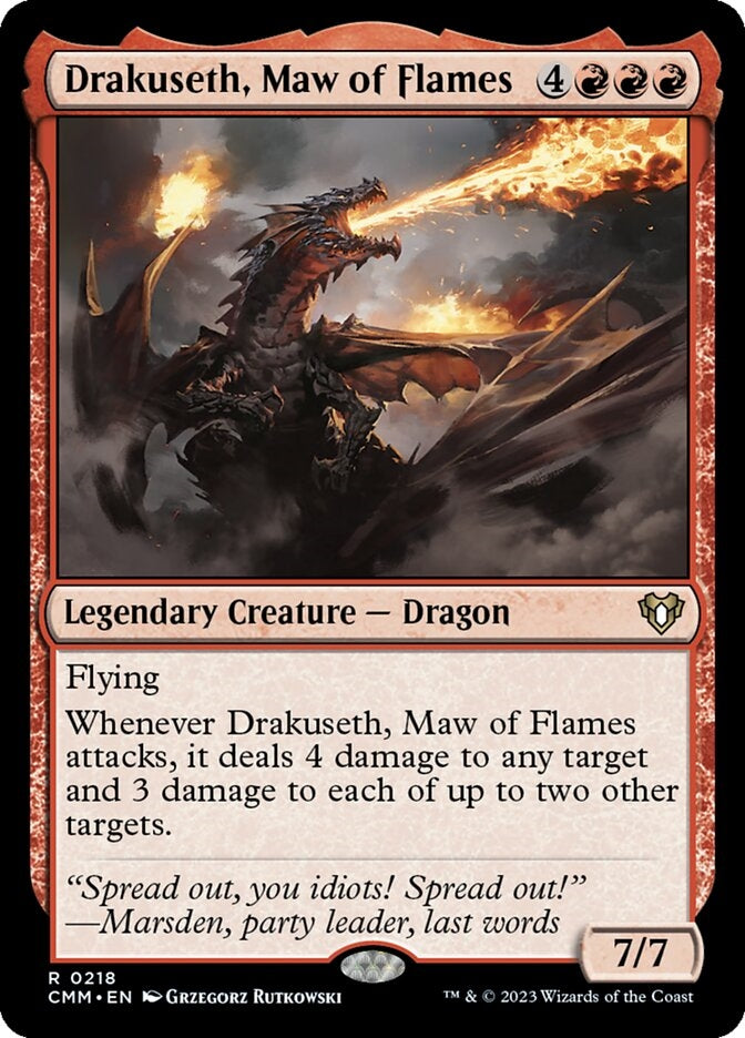 Drakuseth, Maw of Flames [#0218] (CMM-R)