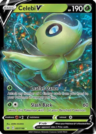 Celebi V - 007/198 (SWSH06) Ultra Rare - Near Mint Holofoil