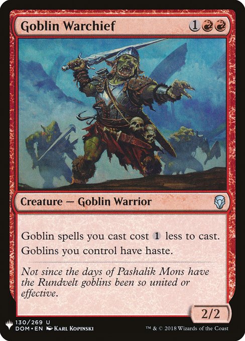 Goblin Warchief [Mystery Booster #0961] (DOM-U)