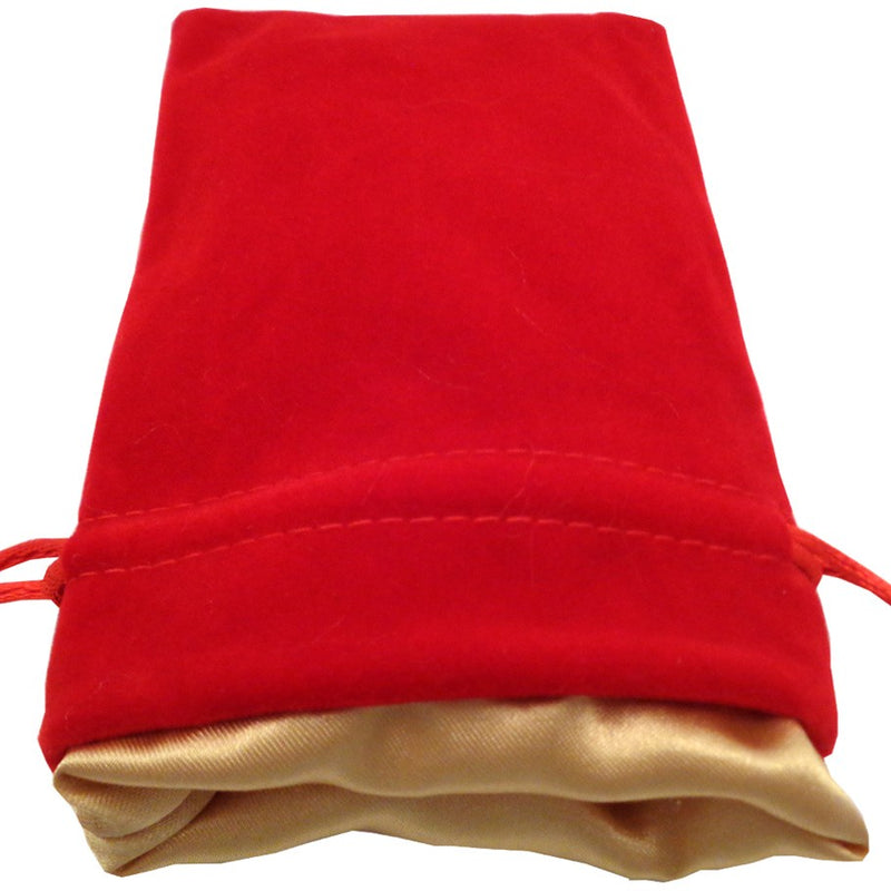 MDG: Dice Bag 4x6 - Red Velvet w/ Gold Satin