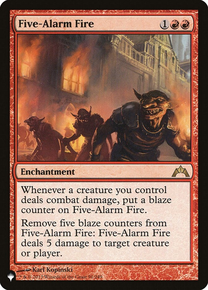 Five-Alarm Fire (GTC-R-LIST)