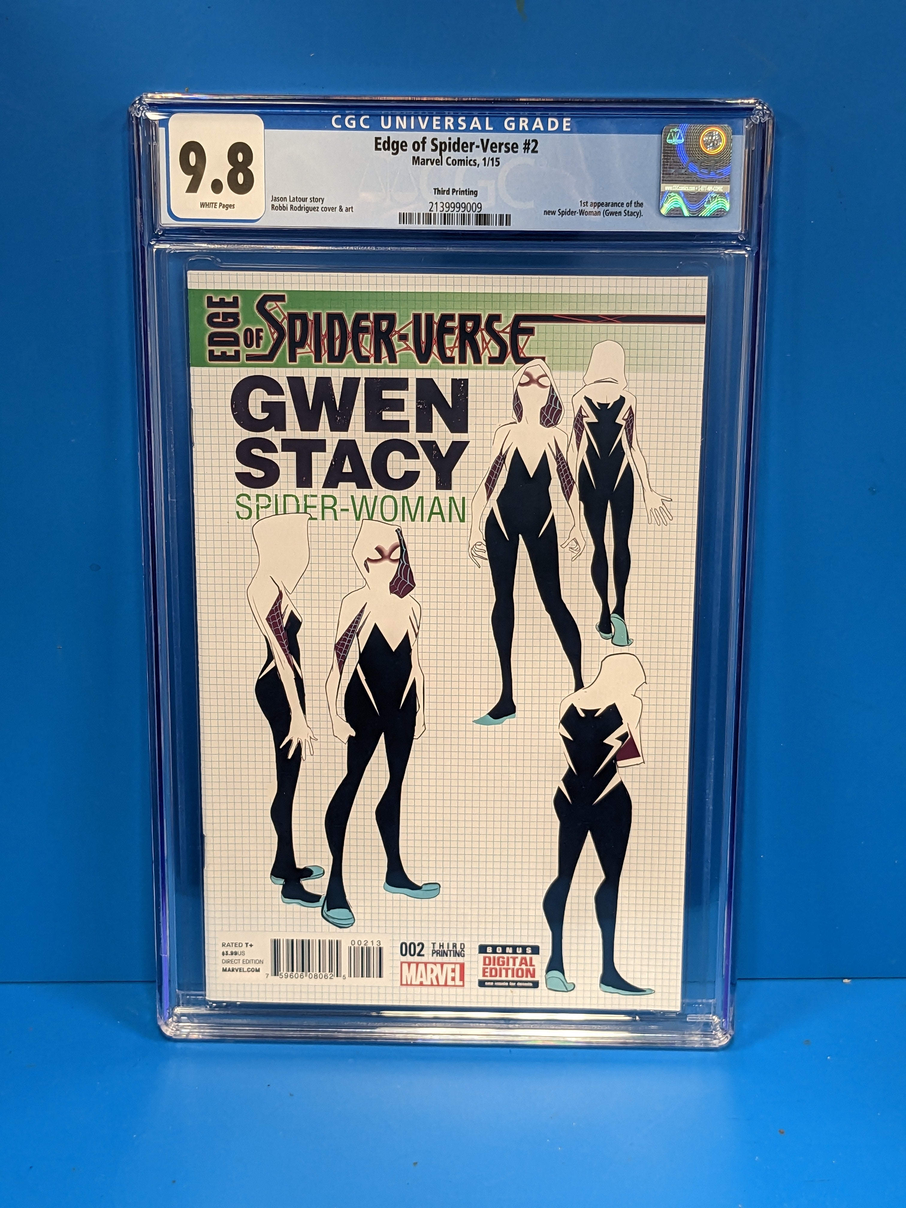 Edge of Spider-Verse (2014 Series) #2 (CGC 9.8) 1st App Spider-Gwen, 3rd Print