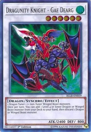 Dragunity Knight - Gae Dearg (BLLR-EN059) 1st Ed. Light Play