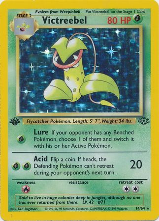 Victreebel  - 14/64 (JU) Holo Rare - Near Mint 1st Edition Holofoil