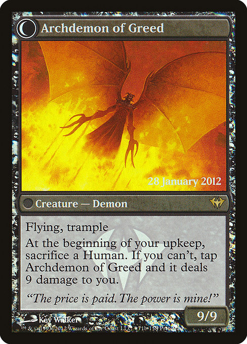 Ravenous Demon/Archdemon of Greed (DKA-R-PRE)