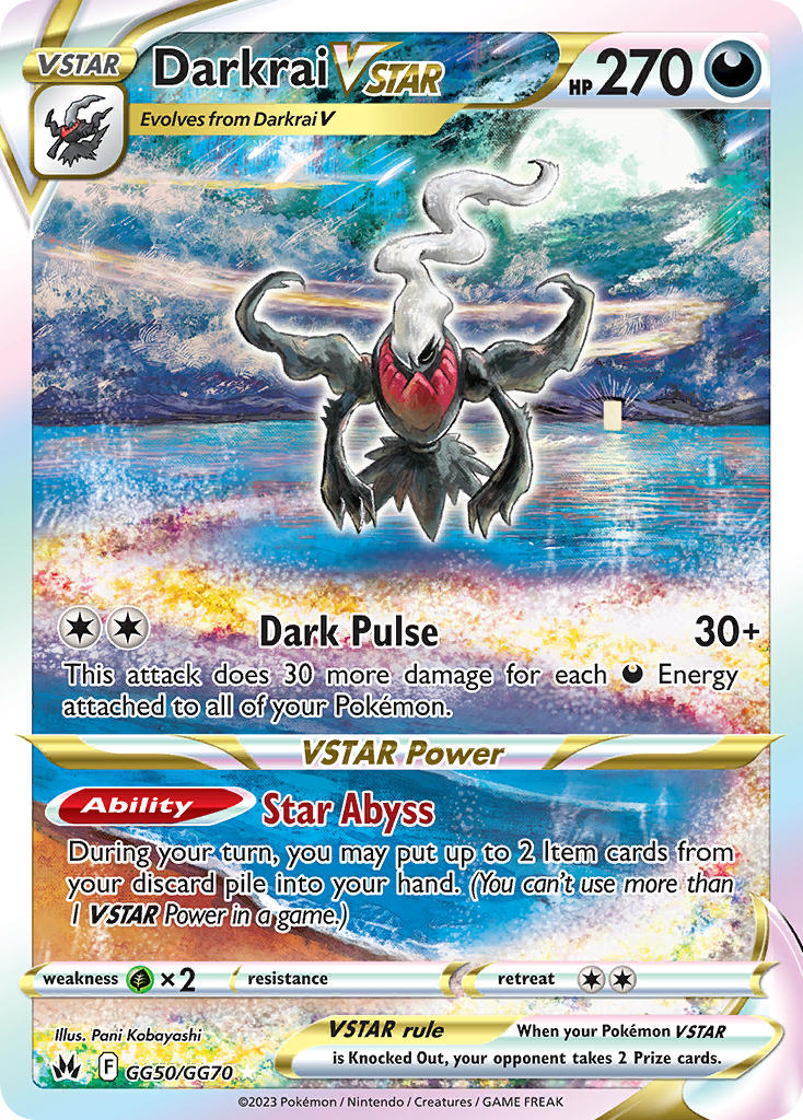 Darkrai VSTAR - GG50/GG70 (CRZ:GG) Ultra Rare -  Near Mint Holofoil