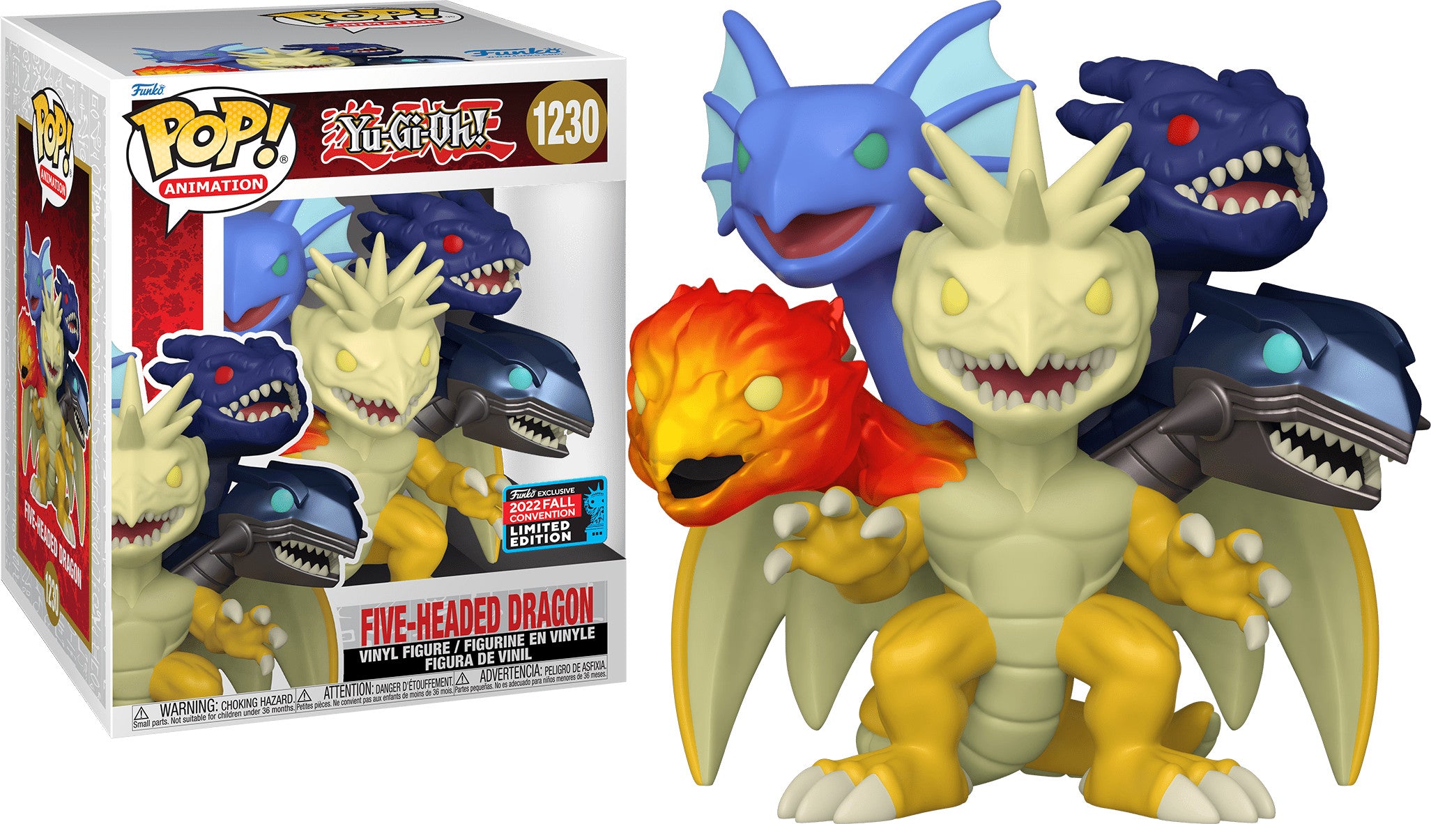 POP Figure Deluxe: Yu-Gi-Oh #1230 - Five Headed Dragon (2022 Fall Convention) Damaged Box