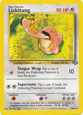 Lickitung - 38/64 (JU) Uncommon - Near Mint Unlimited