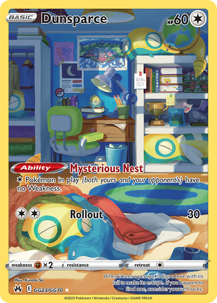 Dunsparce - GG23/GG70 (CRZ:GG) Holo Rare -  Near Mint Holofoil