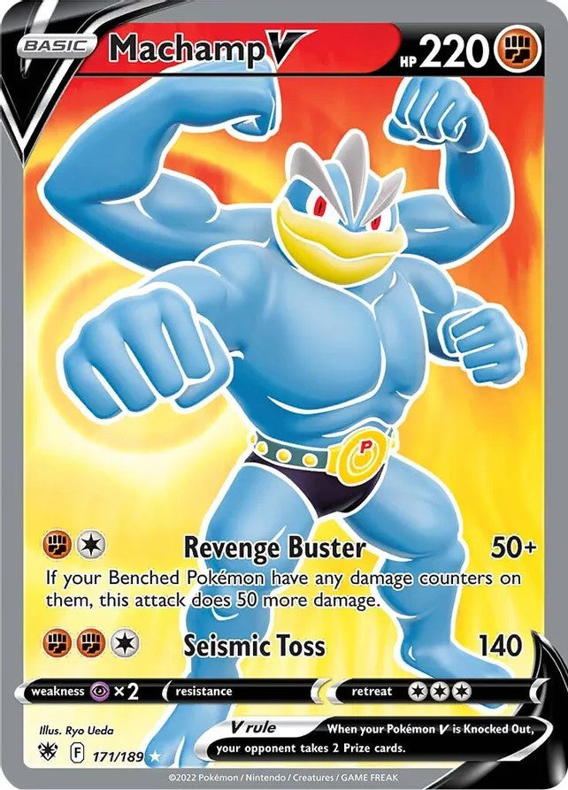 Machamp V (Full Art) - 171/189 (SWSH10) Ultra Rare - Near Mint Holofoil