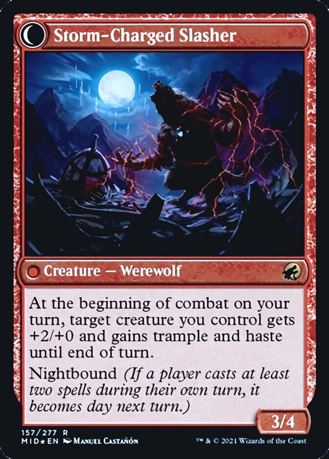 Reckless Stormseeker//Storm-Charged Slasher (MID-R-PRE)
