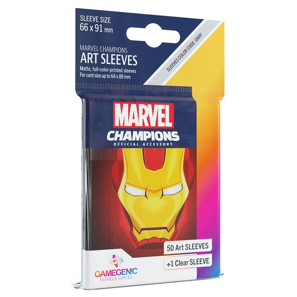 GameGenic: Marvel Champion Art Sleeves - Iron Man (Grey 50ct)