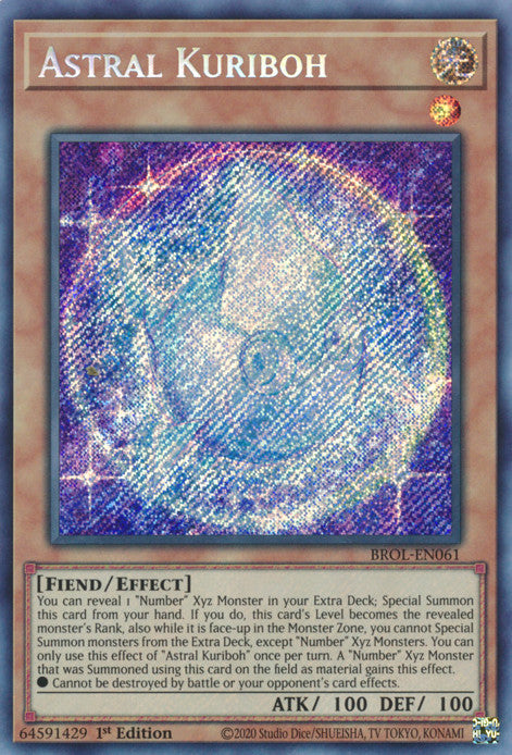 Astral Kuriboh (BROL-EN061) Secret Rare - Near Mint 1st Edition