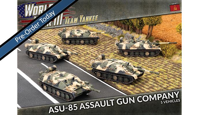 Flames of War: Team Yankee WW3: Soviet (TSBX34) - ASU-85 Assault Gun Company (x5)