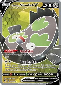 Galarian Stunfisk V (Full Art) - 184/189 (SWSH03) Ultra Rare - Near Mint Holofoil