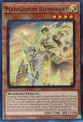 Mannadium Riumheart (CYAC-EN012) Ultra Rare - Near Mint 1st Edition