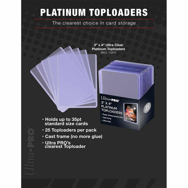 Ultra-PRO:  3" X 4" Platinum Top loaders