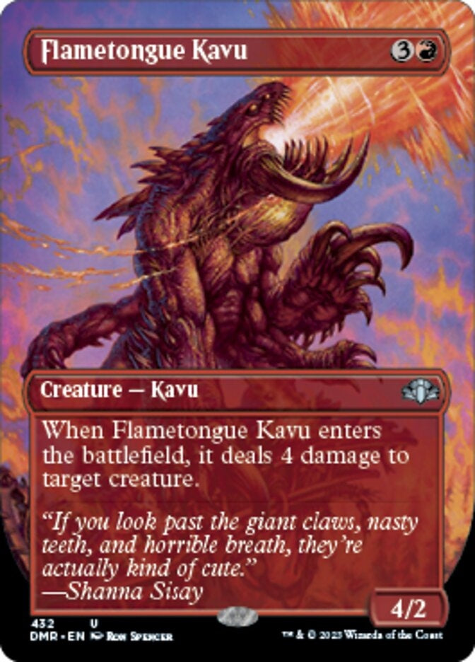 Flametongue Kavu [#432 Alternate Art Borderless] (DMR-U)