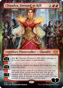 Chandra, Dressed to Kill [#279 Borderless Planeswalker] (VOW-M)