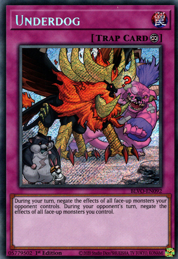 Underdog (BLVO-EN092) Secret Rare - Near Mint 1st Edition