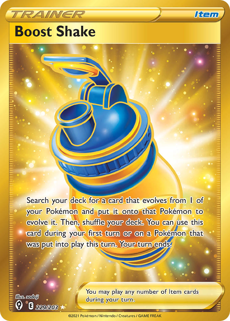 Boost Shake (Secret) - 229/203 (SWSH07) Secret Rare - Near Mint Holofoil