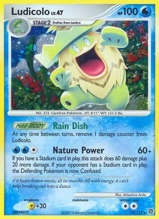 Ludicolo (13/132) Light Play Reverse Holofoil