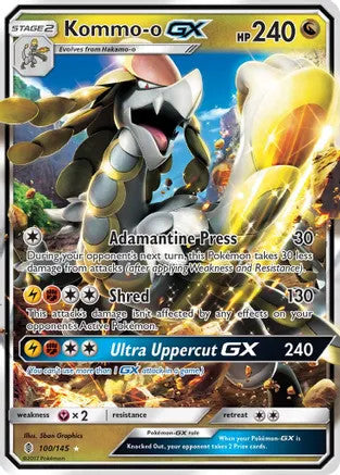 Kommo-o GX - 100/145 (SM:GRI) Ultra Rare - Near Mint Holofoil