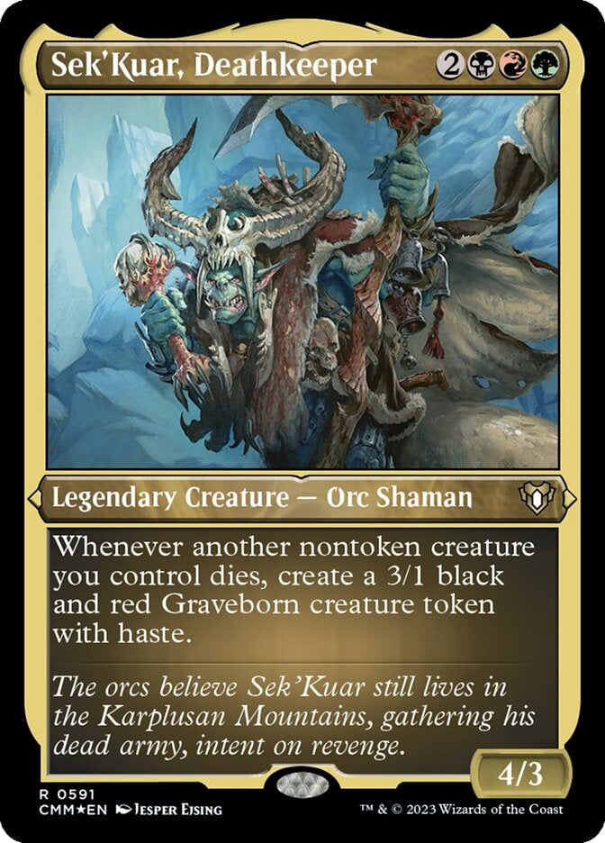 Sek'Kuar, Deathkeeper [#0591 Etched Foil] (CMM-R)