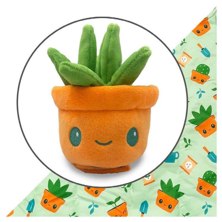 Plush Tote Bag: Green Succulent - Gardening