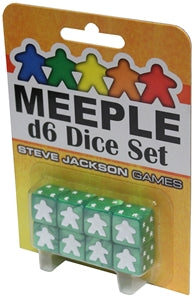 Steve Jackson Games: D6 Dice Set - Meeple: Green