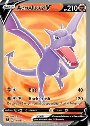 Aerodactyl V (Full Art) - 179/196 (SWSH11) Ultra Rare - Near Mint Holofoil