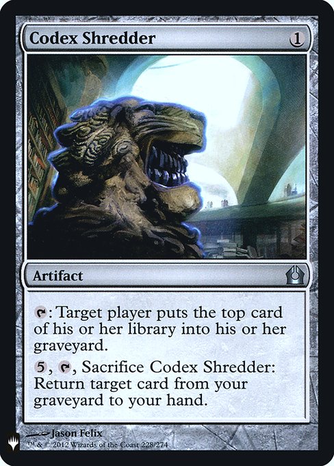 Codex Shredder [Mystery Booster Retail Foils #100] (RTR-U-FOIL)