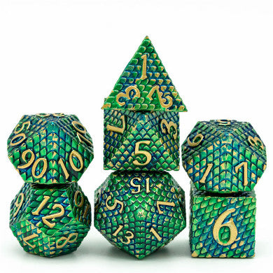 Venom Dragon Scale RPG Metal Dice Set