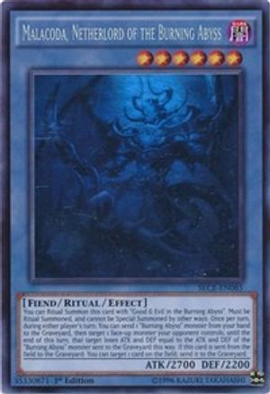 Malacoda, Netherlord of the Burning Abyss (SECE-EN085) Ghost Rare Mod Play