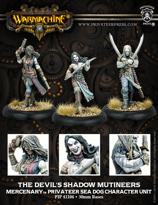 Warmachine: Mercenaries - Privateer: The Devil's Shadow Mutineers, Sea Dog Character Unit (3 Metal)