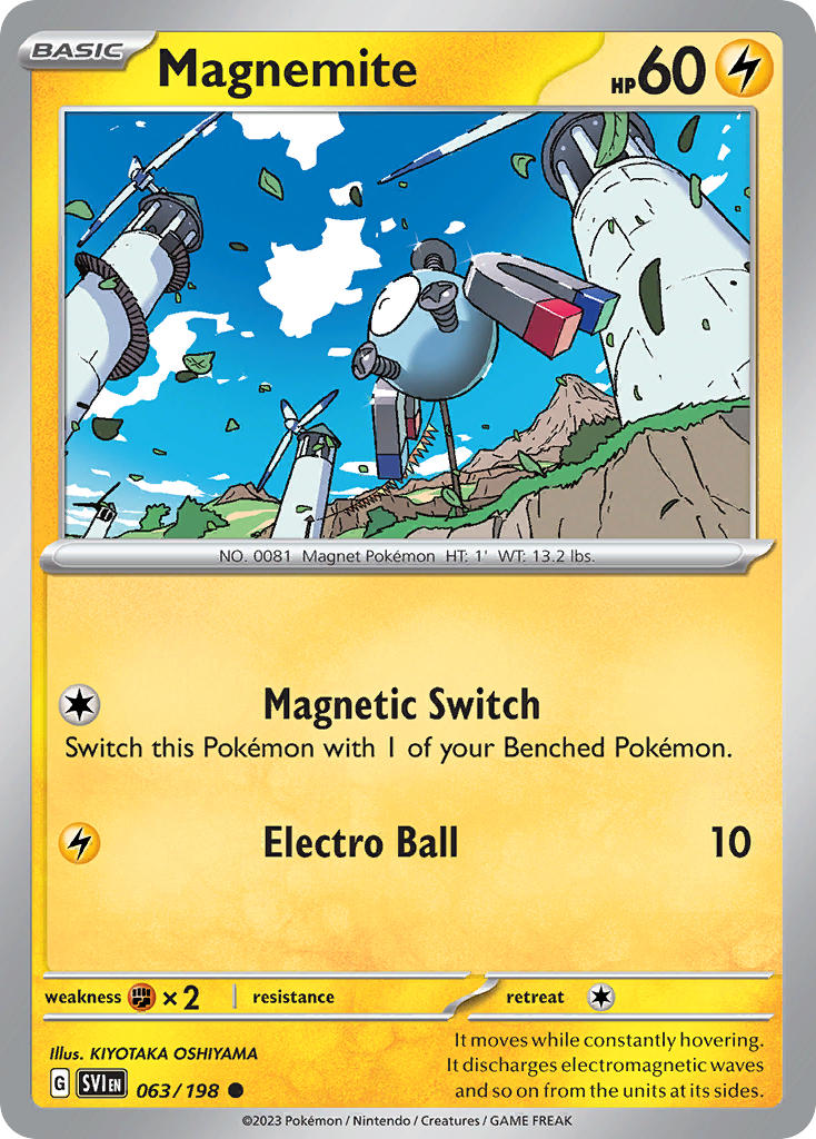 Magnemite - 063/198 (SV1) Common - Near Mint