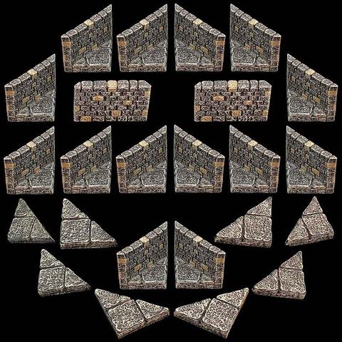 Dwarven Forge Curved Corner Pack - Painted