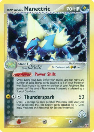 Team Aqua's Manectric (4/95) Moderate Play