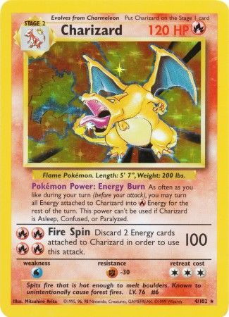 Charizard - 004/102 (BS) Holo Rare - Near Mint Holofoil