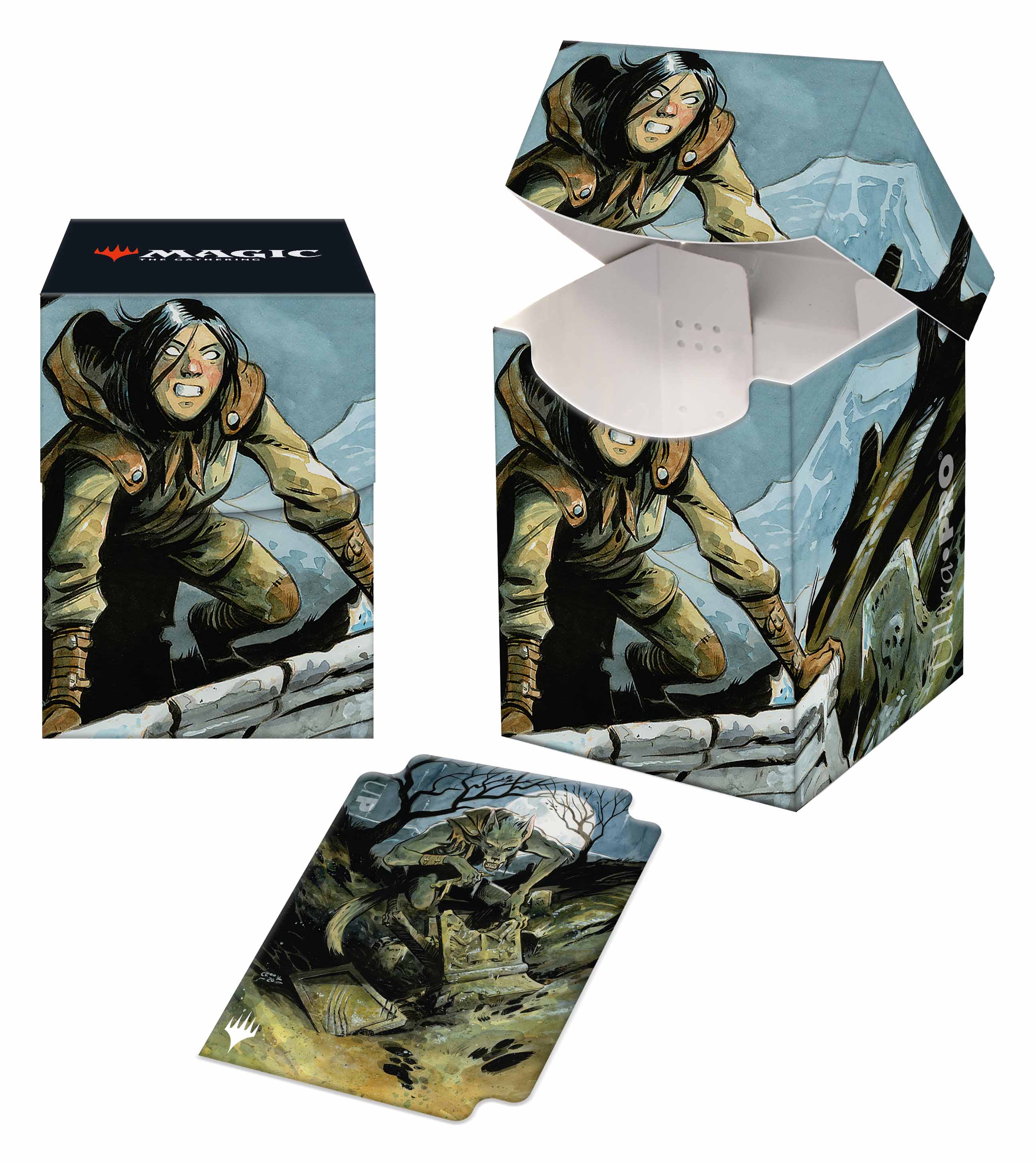 Ultra-PRO: PRO 100+ Deck Box - MTG: Innistrad: Midnight Hunt - V3 Graveyard Trespasser