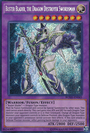 Buster Blader, the Dragon Destroyer Swordsman (BOSH-EN045) Secret Rare - Near Mint Unlimited