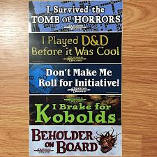 D&D Bumper Sticker: I Survived the Tomb of Horrors