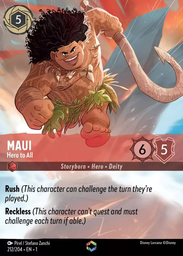 Maui - Hero to All (Alternate Art) (The First Chapter 212/204) Enchanted - Near Mint Holofoil