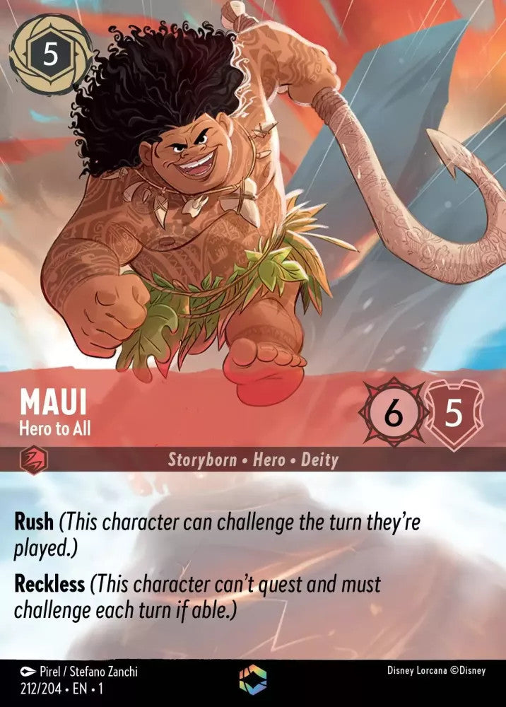 Maui - Hero to All (Alternate Art) (The First Chapter 212/204) Enchanted - Near Mint Holofoil