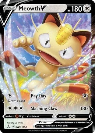 Meowth V - SWSH004 (SWSH:PR) Promo - Near Mint Holofoil