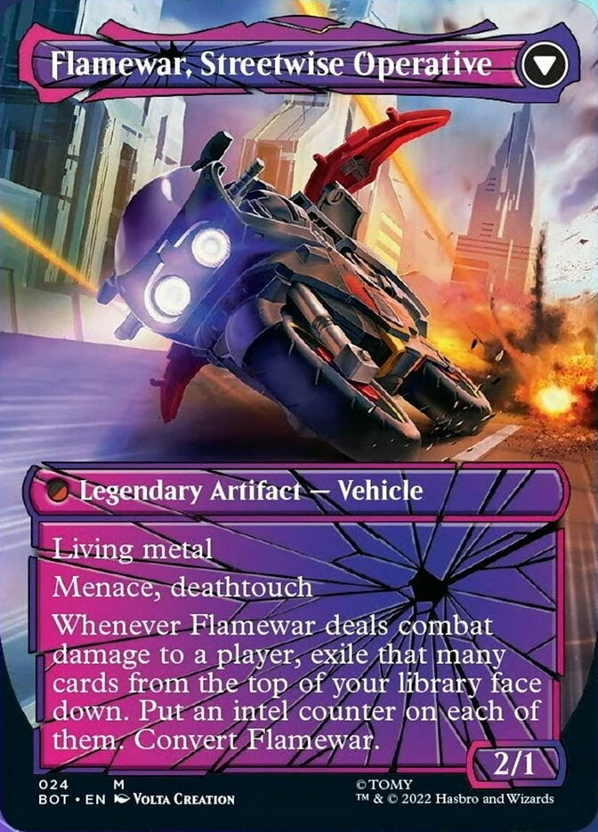Flamewar, Brash Veteran // Flamewar, Streetwise Operative [#024 Shattered Glass] (BOT-M)